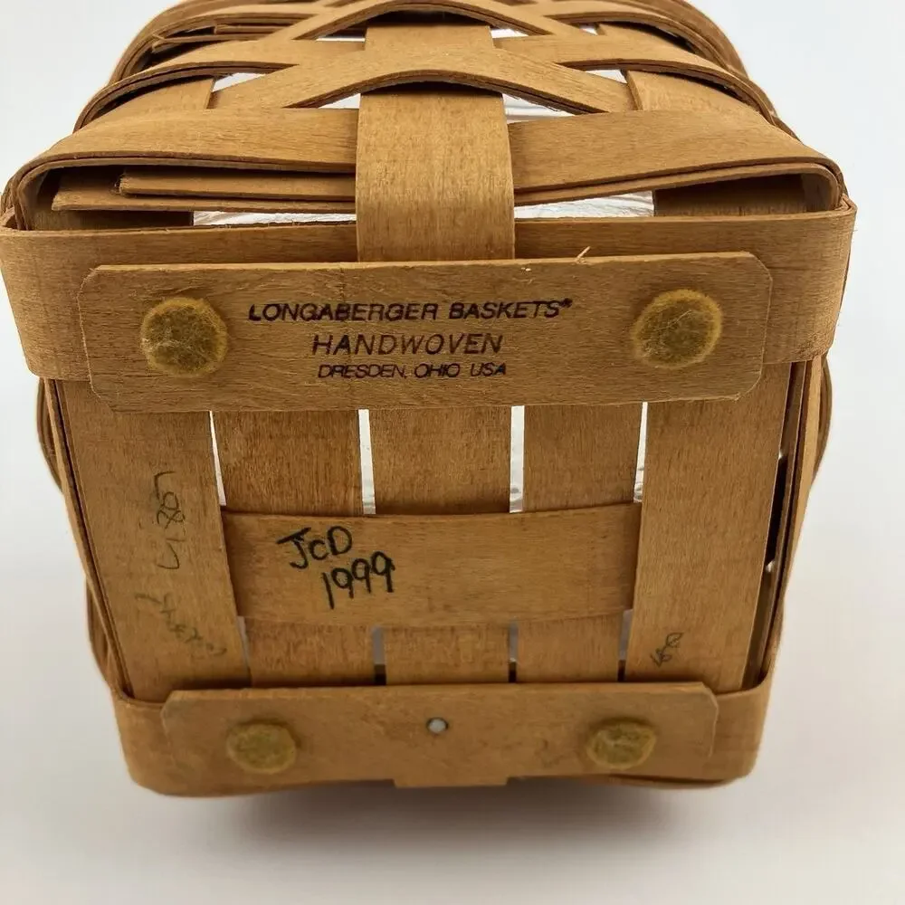 Longaberger Small Peg Basket Set 1999 | /w Protector 5